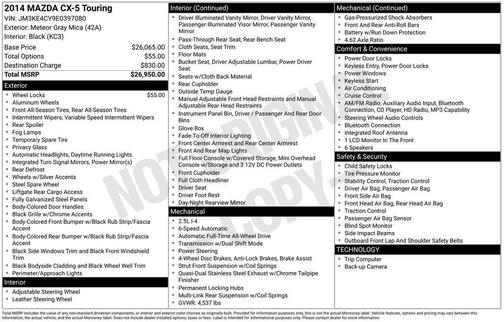 Meteor Gray Mica 2014 Mazda CX-5 Touring