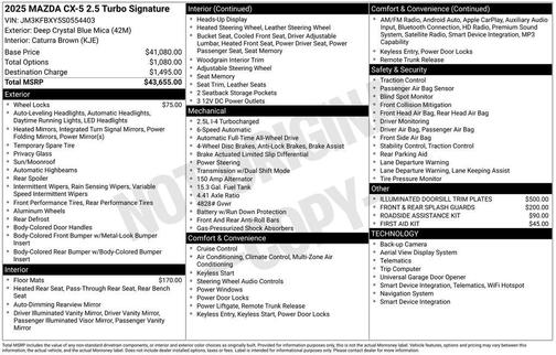 2025 Mazda CX-5 Signature