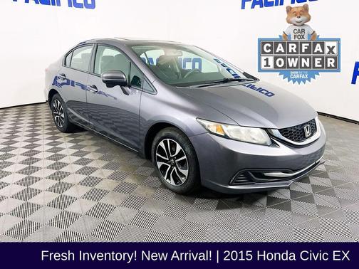 Gray 2015 Honda Civic EX