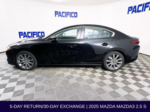 Jet Black Mica 2025 Mazda Mazda3 FWD w/Preferred Package