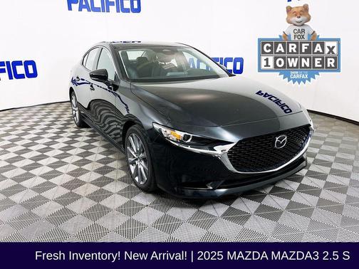 Jet Black Mica 2025 Mazda Mazda3 FWD w/Preferred Package