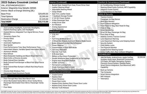 2023 Subaru Crosstrek Limited