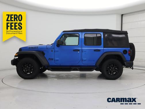 Blue 2023 Jeep Wrangler Unlimited Willys Sport