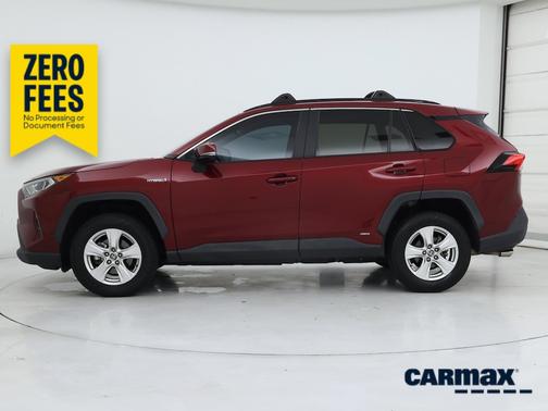 Red 2021 Toyota RAV4 Hybrid XLE