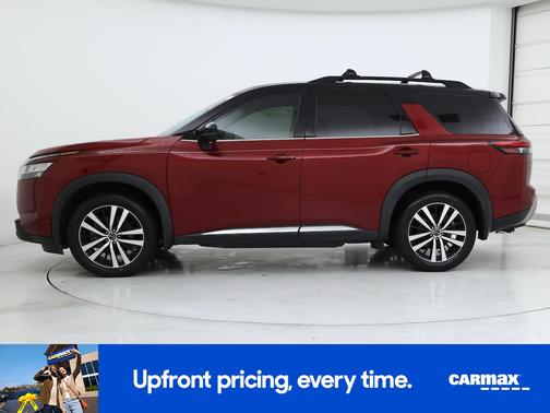 Red 2023 Nissan Pathfinder Platinum