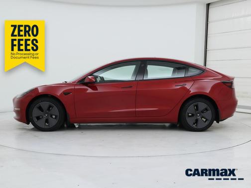 Red 2023 Tesla Model 3 Long Range