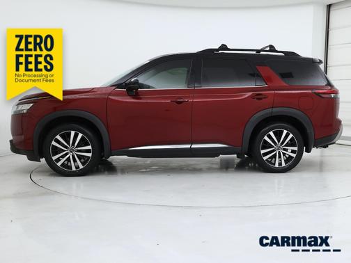 Red 2023 Nissan Pathfinder Platinum