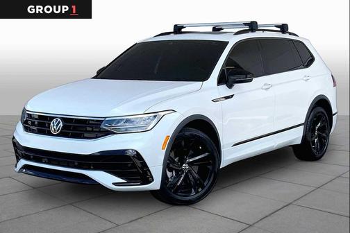 Opal White Pearl 2023 Volkswagen Tiguan 2.0T SE R-Line Black