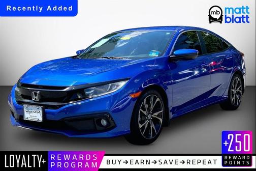 Aegean Blue Metallic 2020 Honda Civic Sport