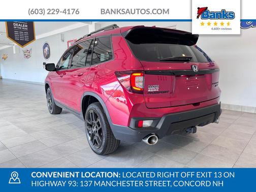 Radiant Red Metallic II 2025 Honda Passport AWD Black