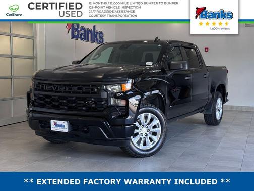 Black 2023 Chevrolet Silverado 1500 Custom