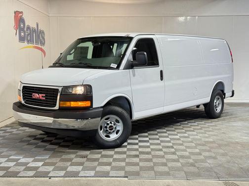 Summit White 2026 GMC Savana 3500 3500 Extended Wheelbase, Work Van, RWD