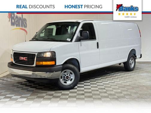 Summit White 2026 GMC Savana 3500 3500 Extended Wheelbase, Work Van, RWD