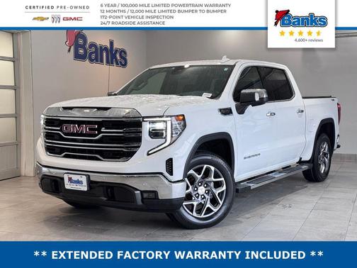 Summit White 2022 GMC Sierra 1500 SLT