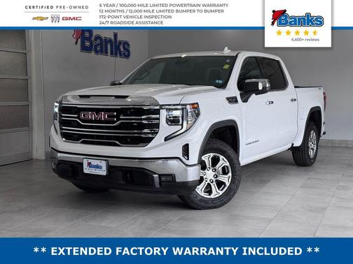 Summit White 2025 GMC Sierra 1500 SLT