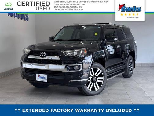 Midnight Black Metallic 2018 Toyota 4Runner Limited