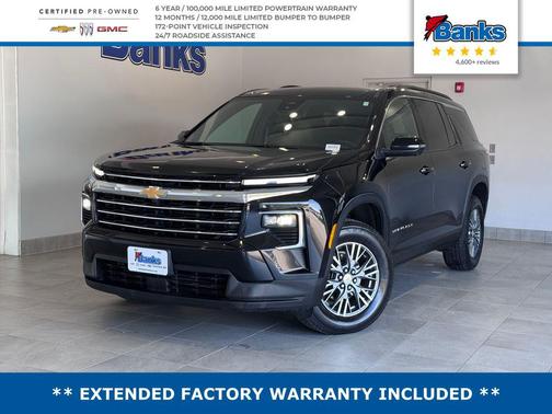 Black Metallic 2024 Chevrolet Traverse LT