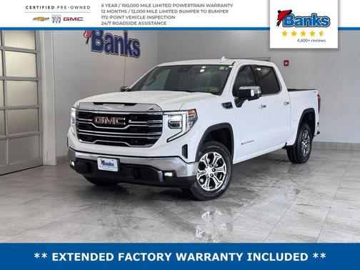 Summit White 2025 GMC Sierra 1500 SLT