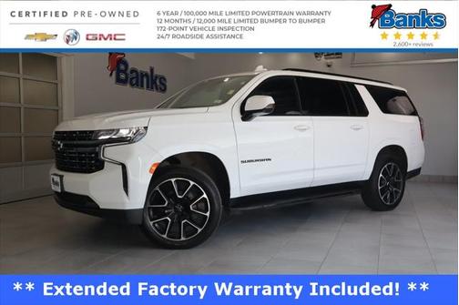 Summit White 2021 Chevrolet Suburban RST