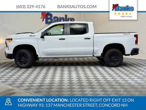 Summit White 2026 Chevrolet Silverado 1500 Custom Trail Boss