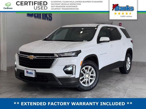 Summit White 2023 Chevrolet Traverse LS