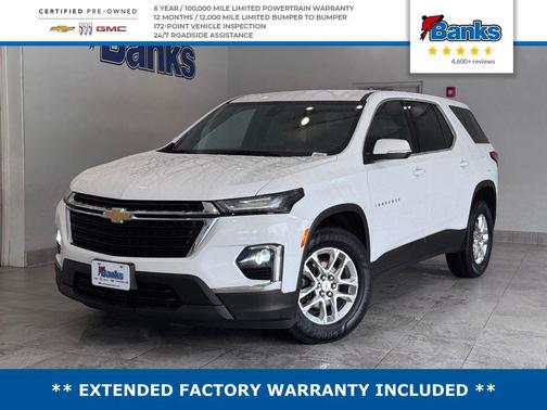 Summit White 2023 Chevrolet Traverse LS