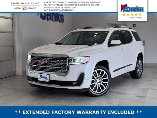 White Frost Tricoat 2023 GMC Acadia Denali