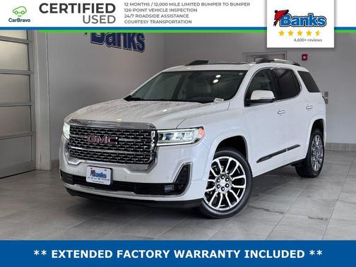 White Frost Tricoat 2023 GMC Acadia Denali