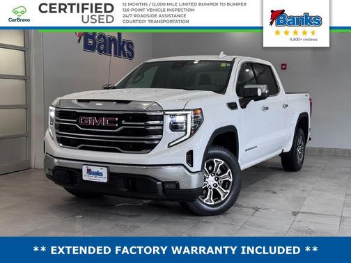 Summit White 2025 GMC Sierra 1500 SLT