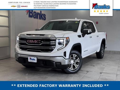 Summit White 2025 GMC Sierra 1500 SLT