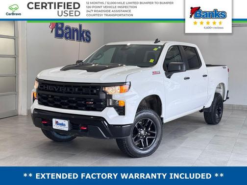 Summit White 2022 Chevrolet Silverado 1500 Custom Trail Boss