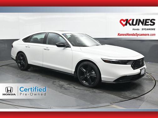 Platinum White Pearl 2024 Honda Accord Hybrid Sport-L