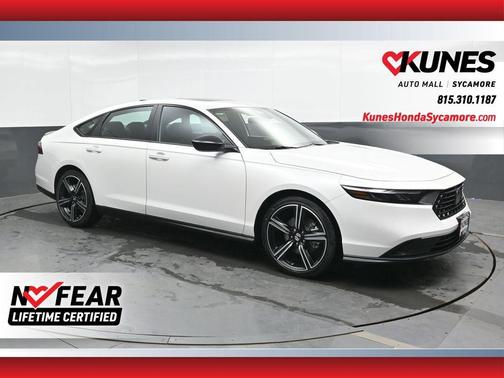 Platinum White Pearl 2026 Honda Accord Hybrid Sport