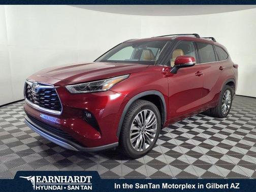 Red 2021 Toyota Highlander Platinum