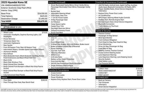 2025 Hyundai KONA SE