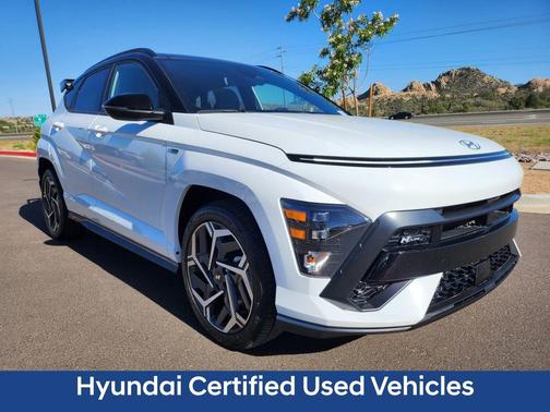 White / Black 2024 Hyundai KONA N Line