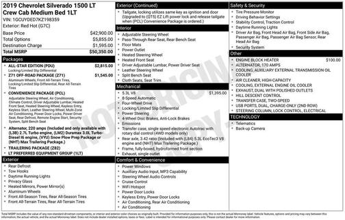 2019 Chevrolet Silverado 1500 LT
