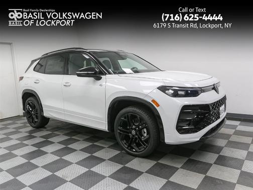 Opal White W/Deep Black Roof 2026 Volkswagen Tiguan 2.0T SE R-Line Black