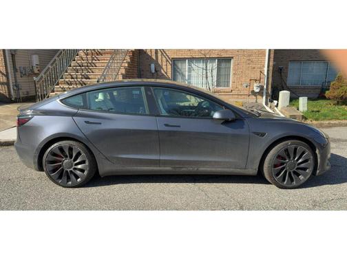 Grey 2022 Tesla Model 3 Performance
