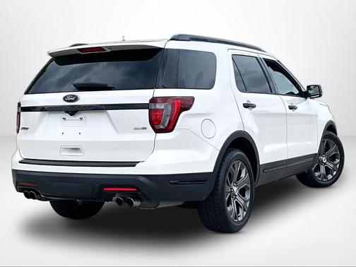 White Platinum Clearcoat Metallic 2018 Ford Explorer sport