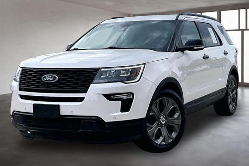 White Platinum Clearcoat Metallic 2018 Ford Explorer sport