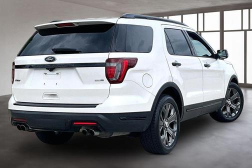 White Platinum Clearcoat Metallic 2018 Ford Explorer sport