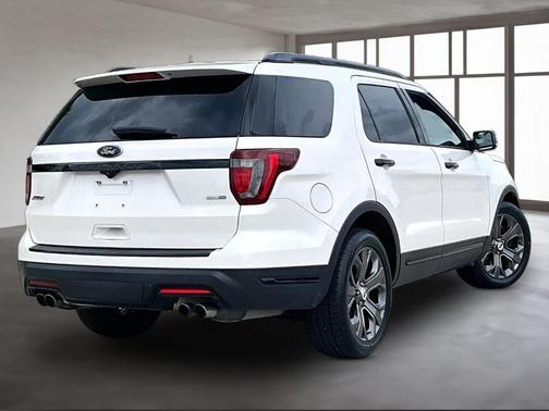 White Platinum Clearcoat Metallic 2018 Ford Explorer sport
