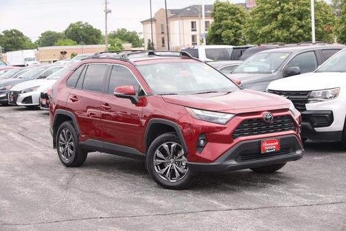 Ruby Flare Pearl 2025 Toyota RAV4 Hybrid XLE Premium