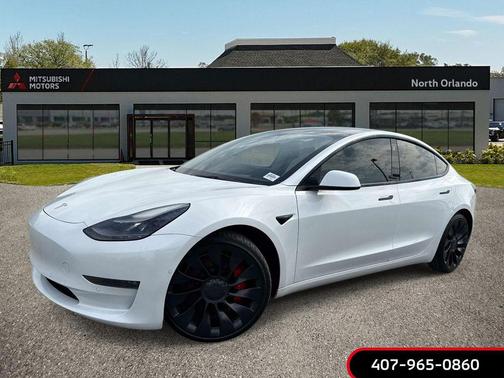 Pearl White Multi-Coat 2022 Tesla Model 3 Performance