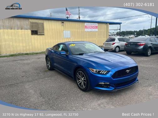 Blue 2017 Ford Mustang EcoBoost