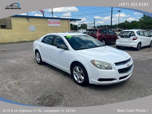 Summit White 2012 Chevrolet Malibu LS