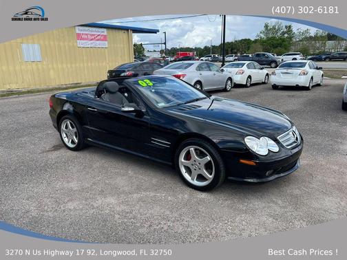 Black 2003 Mercedes-Benz SL-Class SL 500 Roadster 2D