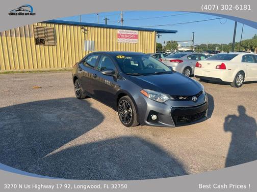 Slate Metallic 2016 Toyota Corolla S Plus