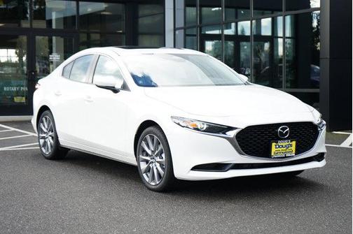 Snowflake White Pearl Mica 2026 Mazda Mazda3 FWD w/Preferred Package